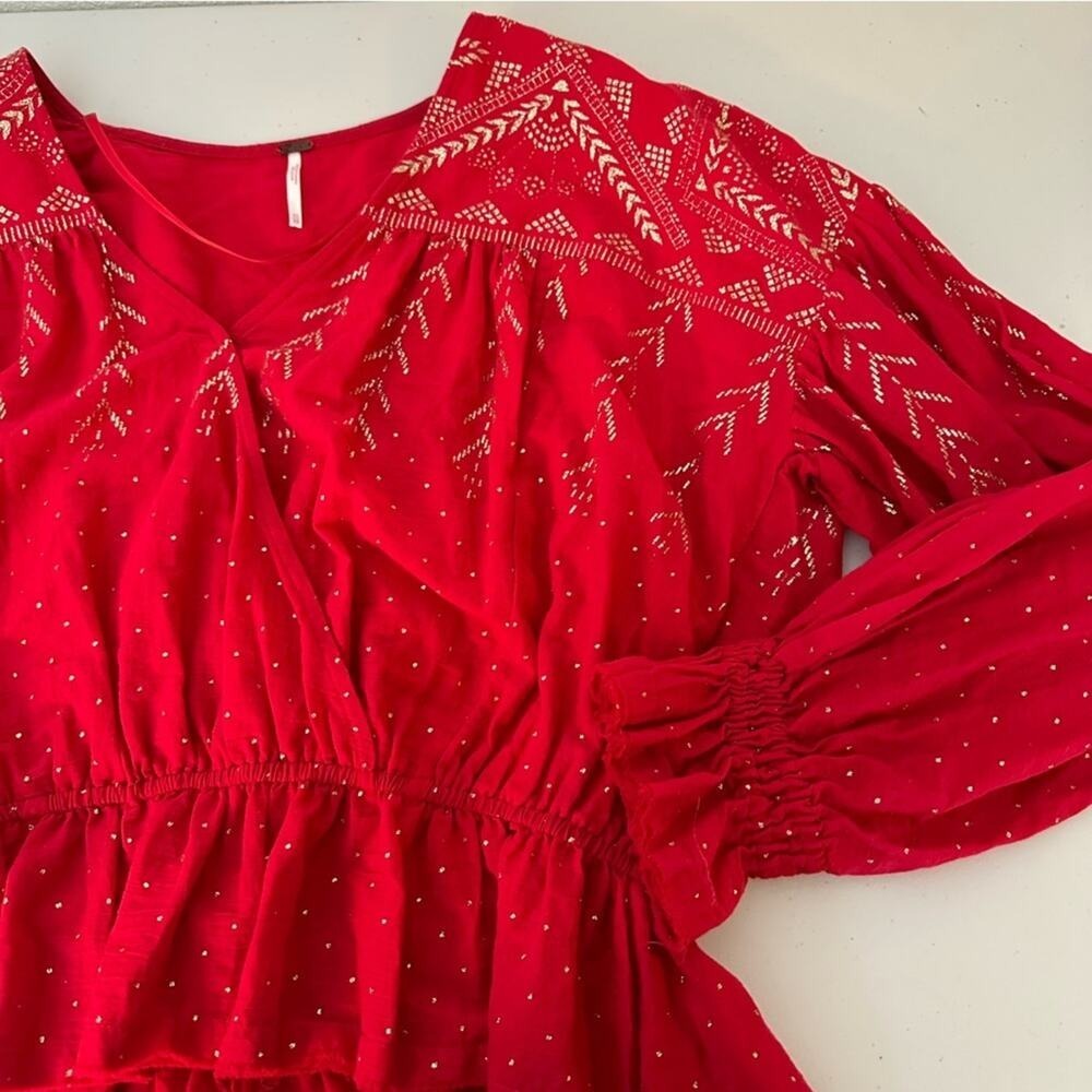 Free People Counting Stars Peasant Blouse XS